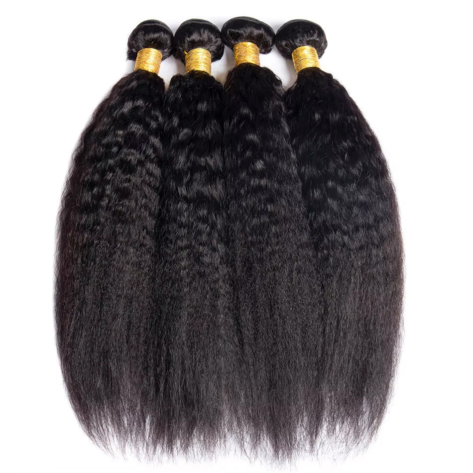 Kinky Straight Human Hair Bundles Natural Hair 100% Human Hair Hair Extensions