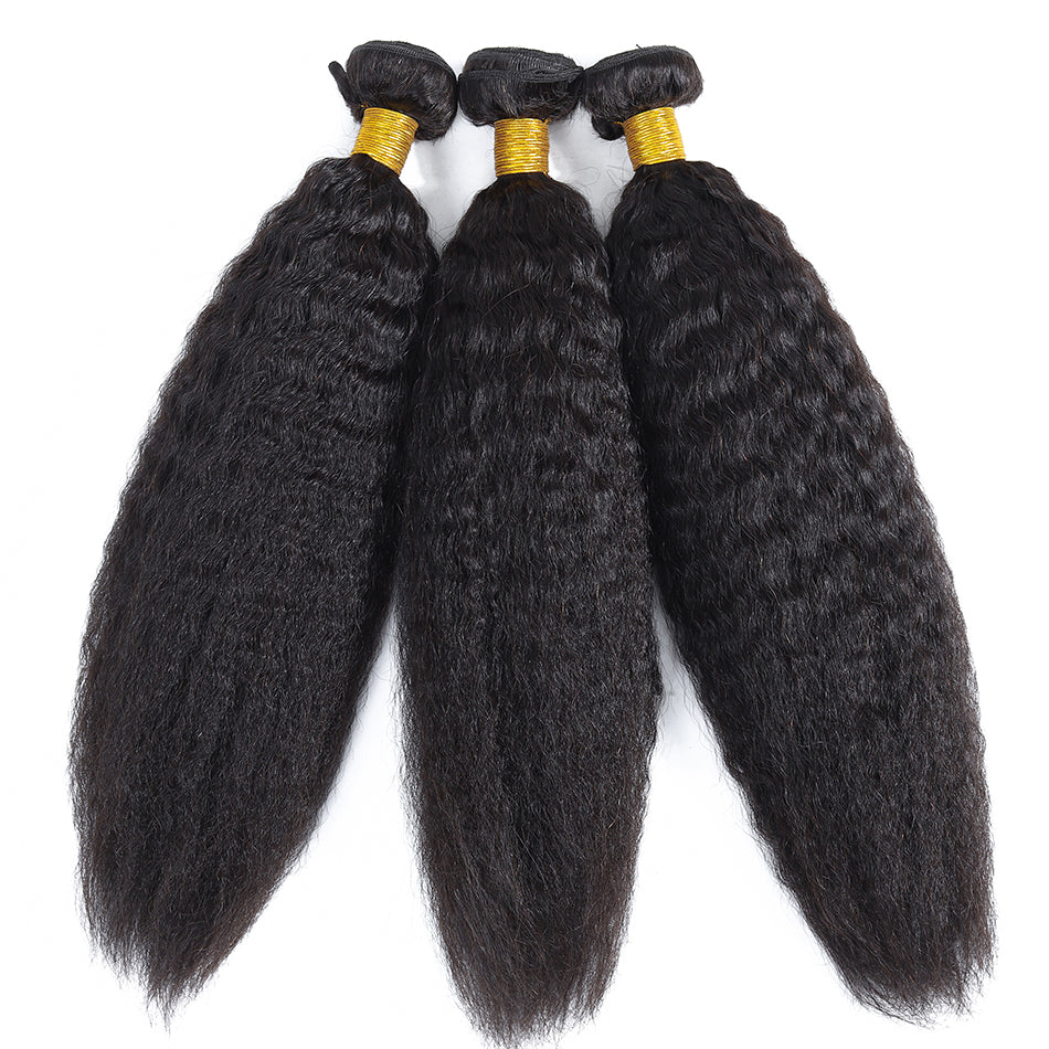 Kinky Straight Human Hair Bundles Natural Hair 100% Human Hair Hair Extensions